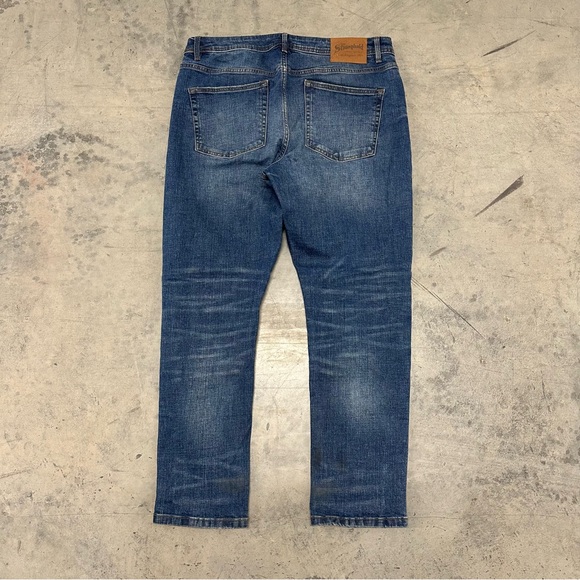 The Stronghold Selvedge Jeans Blue Relaxed Tapered Denim - Picture 8 of 11